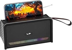 سبيكر بلوتوث محمول LP-V86-MINI - RGB بصوت ستيريو قوي وجهير عميق | تصميم مكعب حديث مع إضاءة LED وفتحات USB وTF