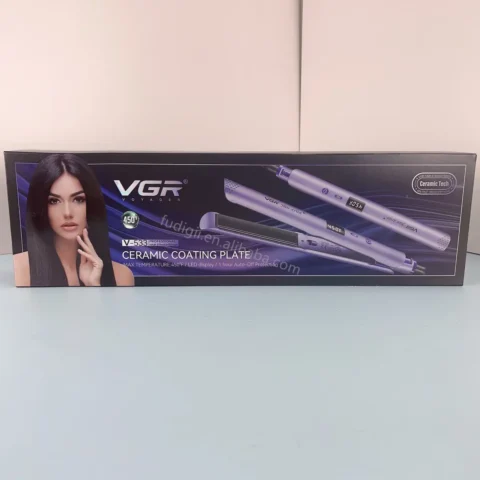 مكواة فرد وتصفيف الشعر VGR V-533 الاحترافية – بألواح سيراميك عالية الجودة، لتسريحات متعددة، لمعان طبيعي، وحيوية لشعرك